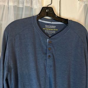 fair harbor Sun protection upf 50 Henley shirt Men’s Large